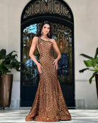 Jovani - 06017 Geometric Sequined Gown - view 10