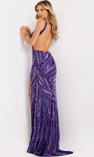 Jovani 47793 - Multicolor Sequin Open Back Prom Dress - detail view