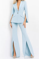 Jovani - 06922 Two Piece Collared Pantsuit - detail view