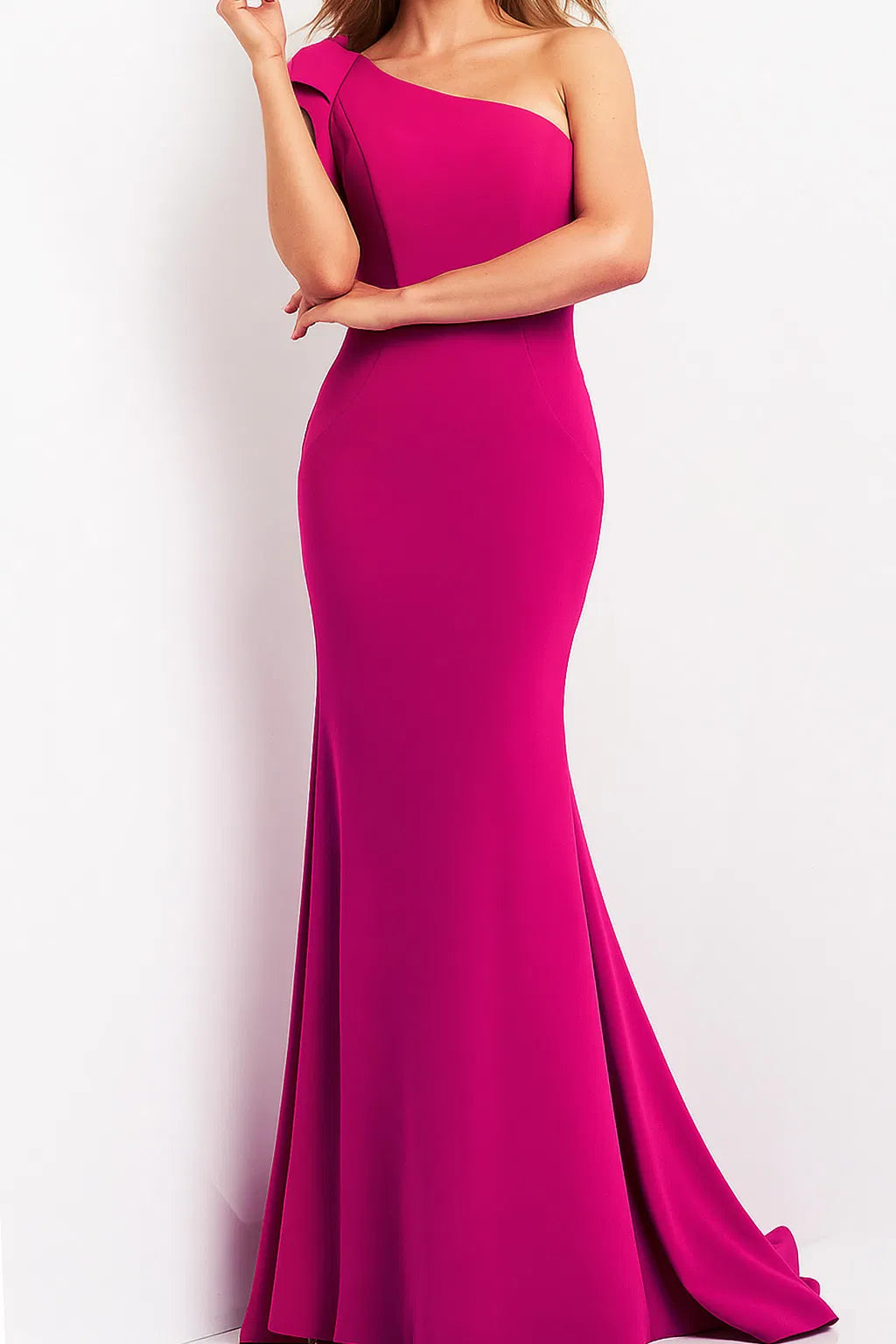 Jovani 06935 - Ruffle One Shoulder Evening Dress - designer evening gown at Silhouette Dresses