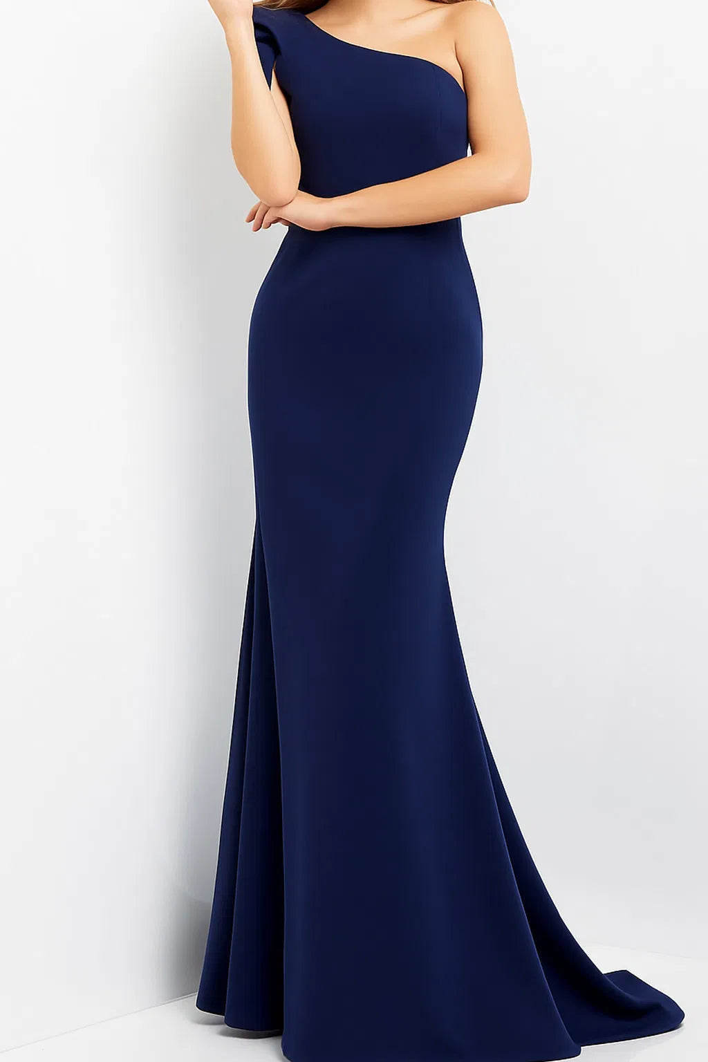 Jovani 06935 - Ruffle One Shoulder Evening Dress - view 5