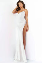 Jovani - 07138 Embellished High Slit Gown - view 5