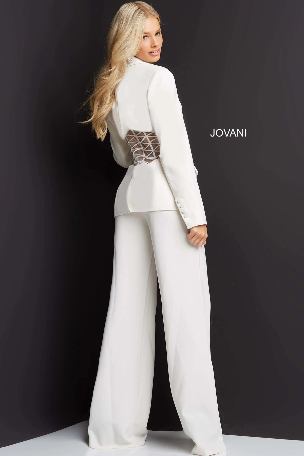 Jovani 07227 - Two Piece Sheer Waist Jumpsuit - view 8