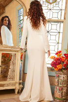 Jovani 07552 - V-Neck Front Slit Evening Gown - view 5