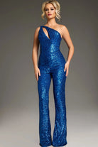 Jovani 9017 - Sequin One-Shoulder Jumpsuit - view 5