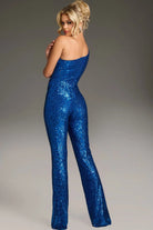 Jovani 9017 - Sequin One-Shoulder Jumpsuit - view 6