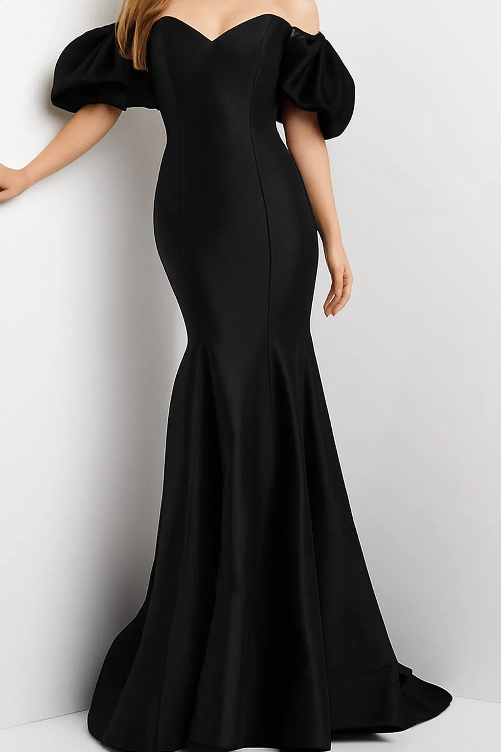 Jovani 09031 - Puff Sleeve Off Shoulder Evening Dress - designer prom dress at Silhouette Dresses