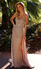 Primavera Couture 12206 - Overskirt Bead Embellished Sleeveless Dress