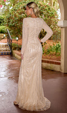 Primavera Couture 12209 - Long Sleeve Sparkling Evening Dress - view 5