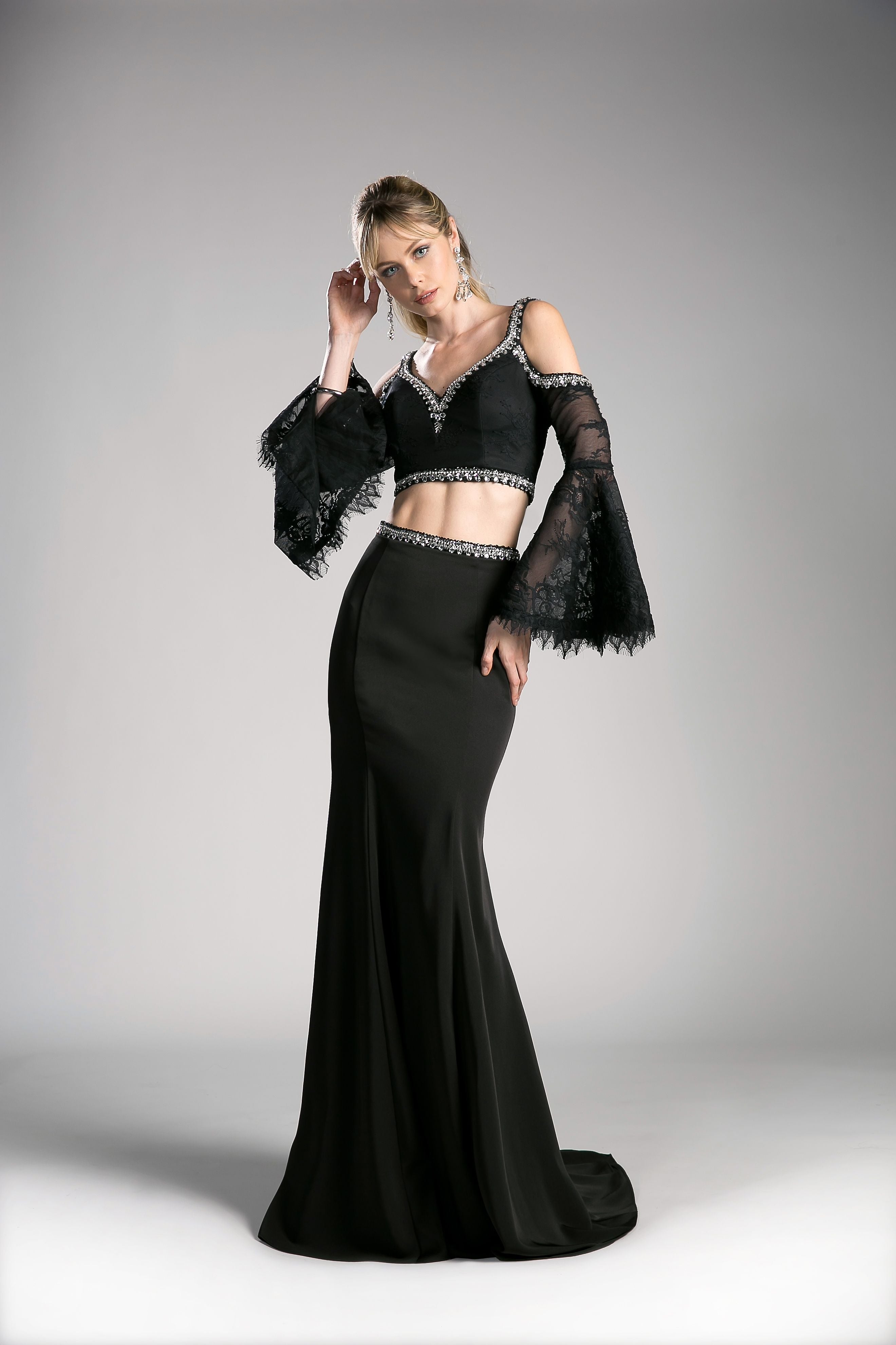 Ladivine 13114 - Embellished Two Piece Sheath Dress
