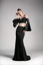 Ladivine 13114 - Embellished Two Piece Sheath Dress