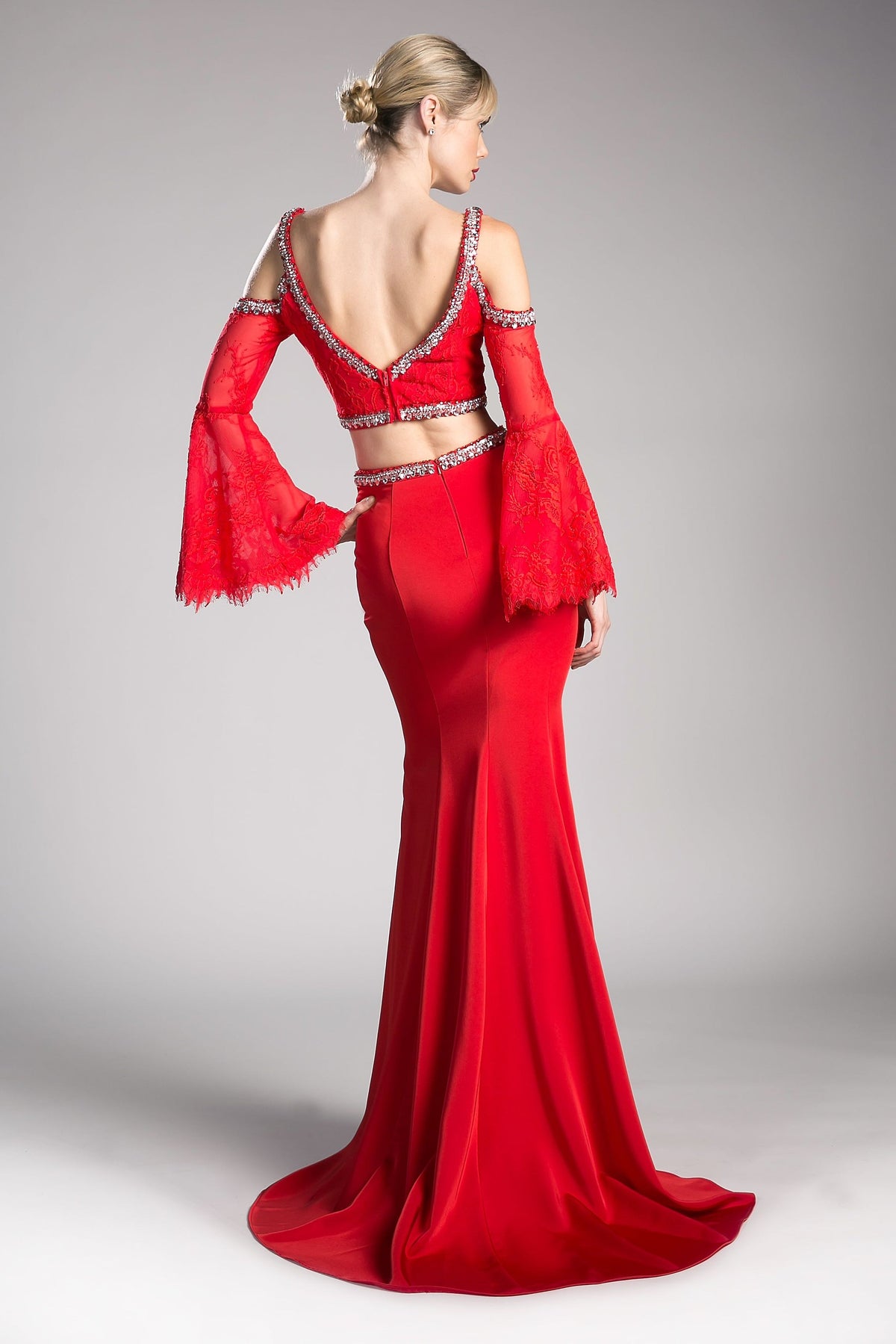 Cinderella Divine - Two Piece Embellished Sheath Dress - detail view