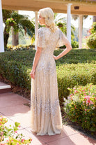 Primavera Couture 13153 - V-Neck Sequin Embellished Evening Gown
