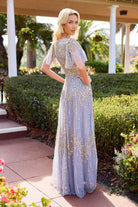 Primavera Couture 13153 - V-Neck Sequin Embellished Evening Gown