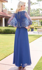 Primavera Couture 13162 - Beaded Applique V-Neck A-Line Dress - view 8