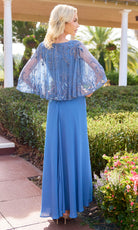 Primavera Couture 13162 - Beaded Applique V-Neck A-Line Dress - view 6