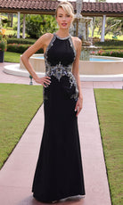 Primavera Couture 13167 - Beaded Applique Halter Formal Dress - view 15