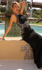 Primavera Couture 13167 - Beaded Applique Halter Formal Dress - view 11