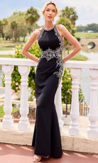 Primavera Couture 13167 - Beaded Applique Halter Formal Dress - designer formal gown at Silhouette Dresses