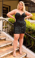 Primavera Couture 14091 - Sweetheart Mini Dress with Sequin - view 4