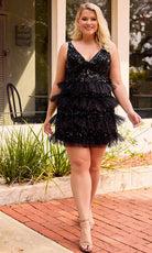 Primavera Couture 14092 - Tiered Sequin Sleeveless Cocktail Dress - view 6