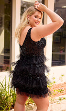 Primavera Couture 14092 - Tiered Sequin Sleeveless Cocktail Dress - view 7