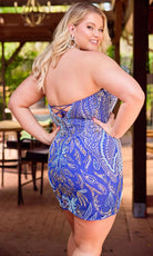 Primavera Couture 14094 - Strapless Scoop Neckline Cocktail Dress - detail view