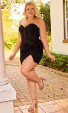 Primavera Couture 14098 - Glitter Beaded Sweetheart Mini Dress - view 7