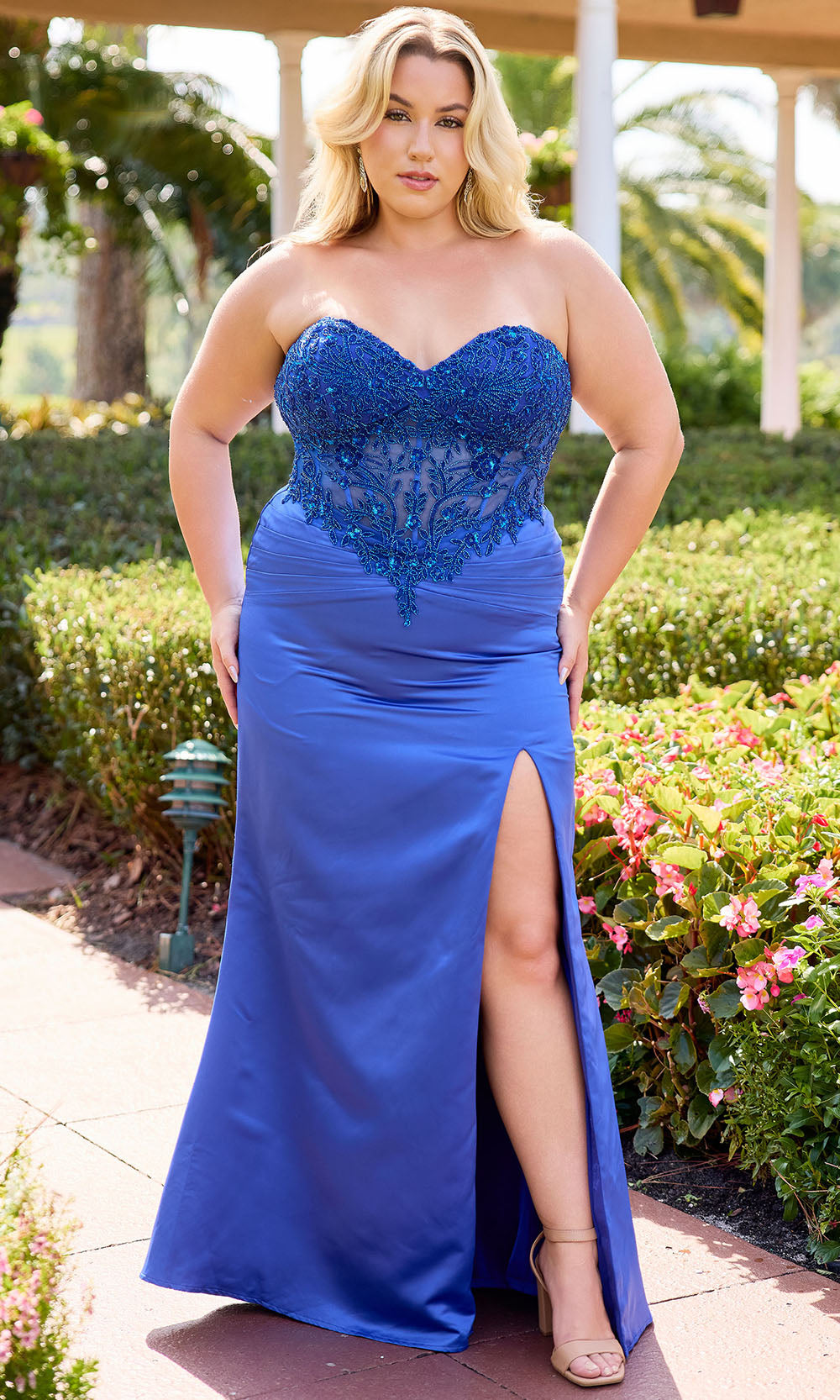 Primavera Couture 14109 - Beaded Strapless Corset Dress - view 7