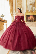 Ladivine 15706 - Long Sleeve Off-Shoulder Ballgown