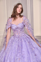 Ladivine 15719 - Applique Ornate Ballgown