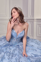 Ladivine 15732 - Sweetheart Sequin Lace Ball Gown
