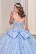 Ladivine 15735 - Off Shoulder Beaded Corset Ballgown