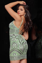 Jovani 22270 - Beaded V-Neck Homecoming Short Prom Dress - view 8