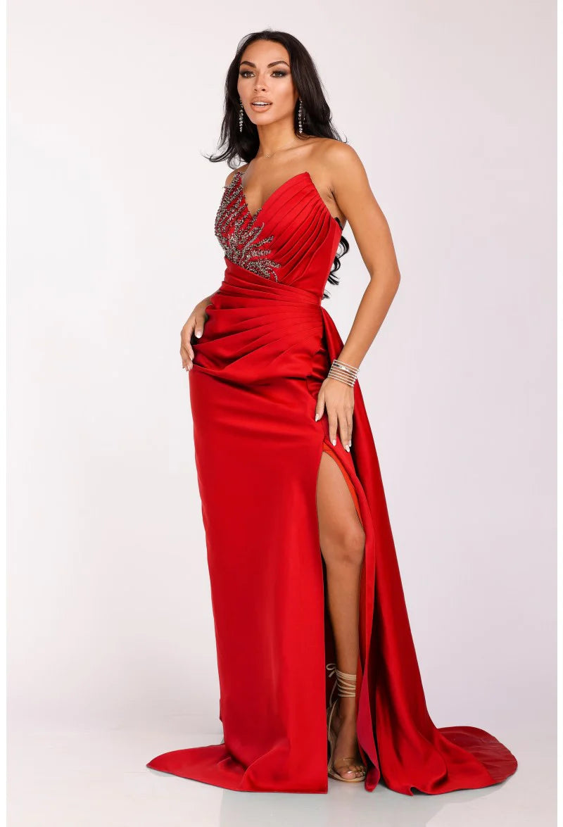Terani Couture 231P0062 - Strapless Embellished Gown - detail view