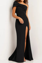 Jovani 24018 - Draped One Shoulder Evening Dress - view 6