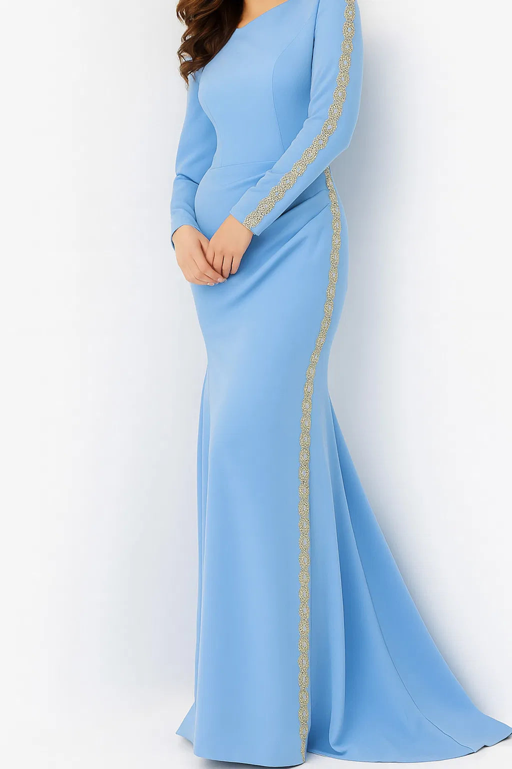Jovani 24191 - Long Sleeve Embellished Evening Dress - view 4