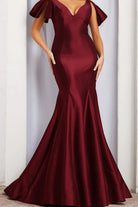 Jovani 24193 - V-Neck Mikado Evening Dress - back view