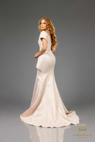 Terani Couture 251M4401 - Asymmetric Jacquard Trumpet Evening Dress - view 4