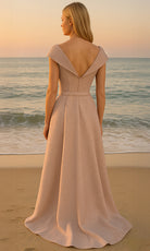 Terani Couture 251M4447 - Rosette Waist A-line Gown