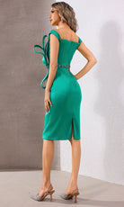Terani Couture 252C5015 - Off Shoulder Sheath Mikado Dress