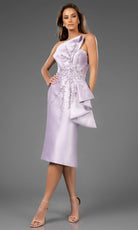 Terani Couture 252C5032 - Embroidered One-Shoulder Sheath Dress - view 8
