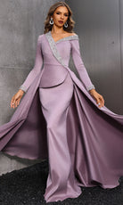 Terani Couture 252E5108 - Beaded Trim Asymmetrical Gown - view 8