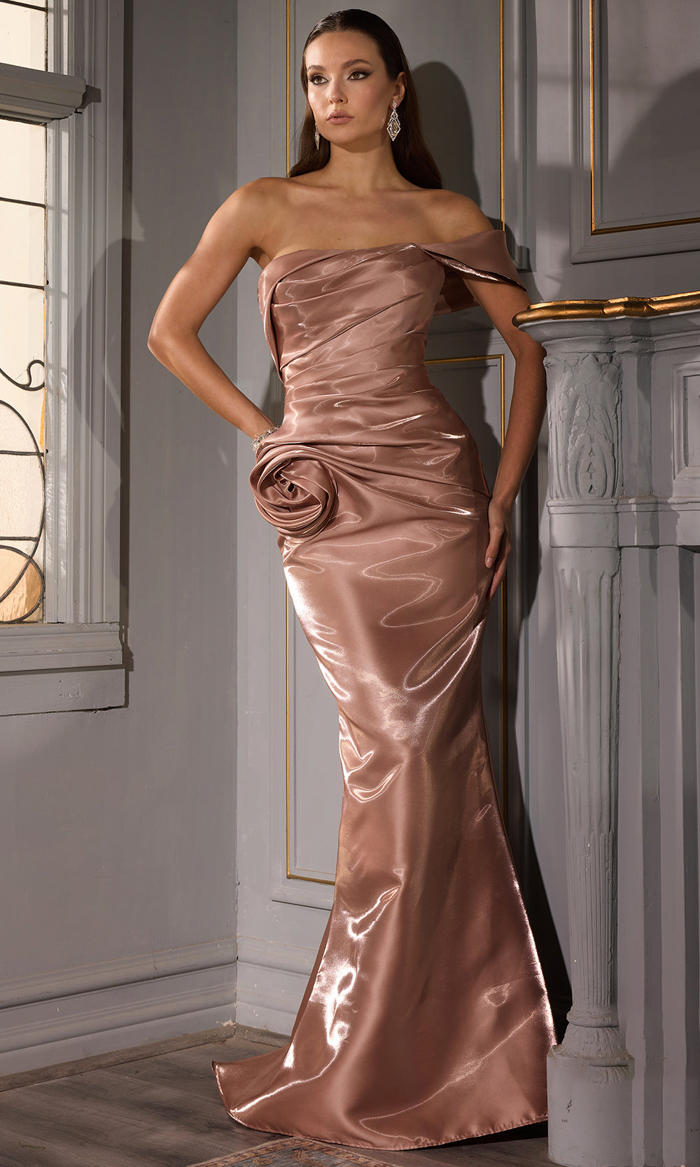 Terani Couture 252E5162 - Straight-Across Evening Gown - designer mother of the bride dress at Silhouette Dresses