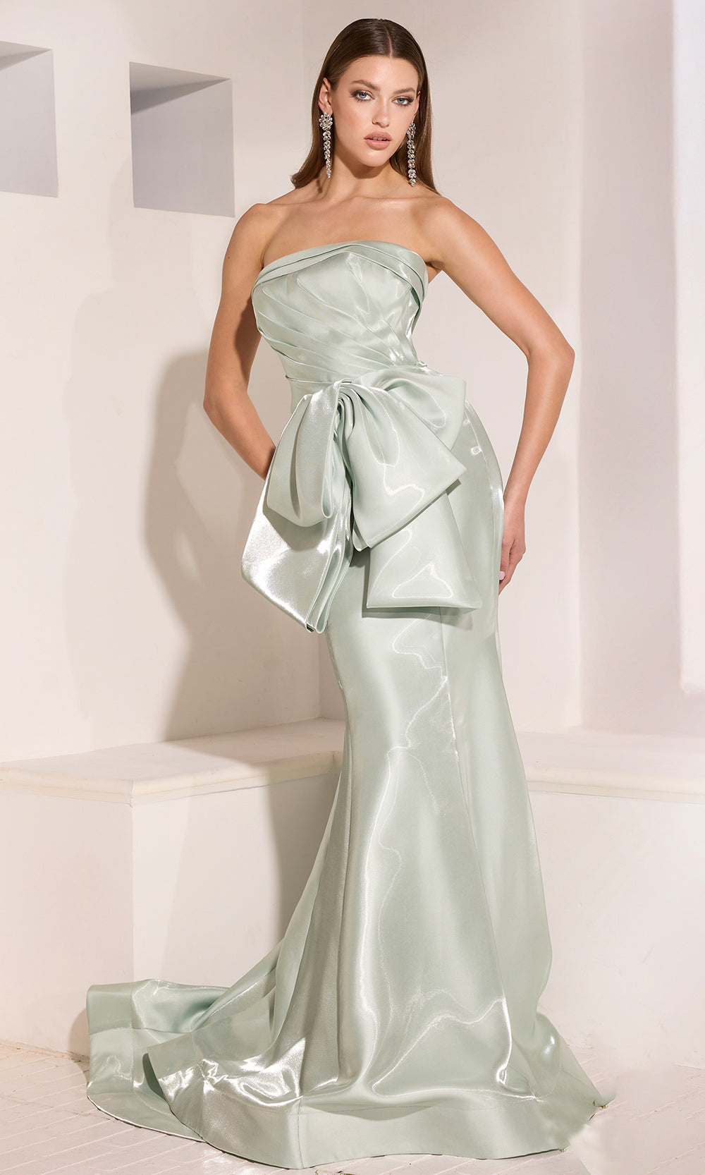Terani Couture 252E5164 - Shimmer Strapless Trumpet Gown - designer pageant gown at Silhouette Dresses