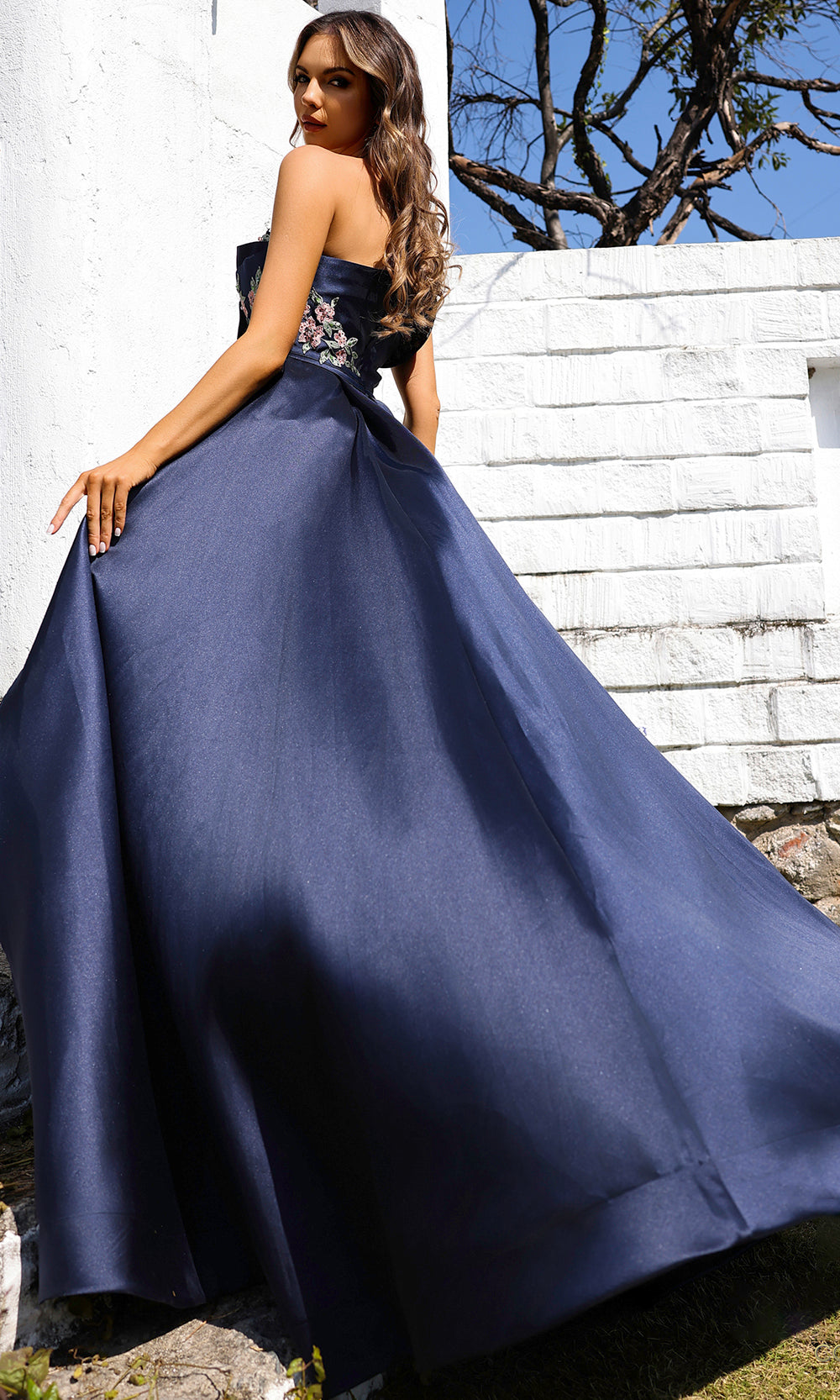 Terani Couture 252M5309 - Off Shoulder Floral Embroidered Gown - view 5