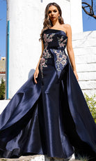 Terani Couture 252M5309 - Off Shoulder Floral Embroidered Gown - view 4