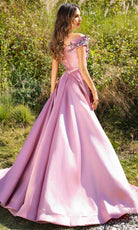 Terani Couture 252M5309 - Off Shoulder Floral Embroidered Gown - view 8