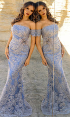 Terani Couture 252M5319 - Floral Embroidered Sheath Gown - designer mother of the bride dress at Silhouette Dresses