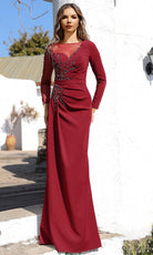 Terani Couture 252M5341 - Beaded Illusion Jewel Fitted Gown - view 4